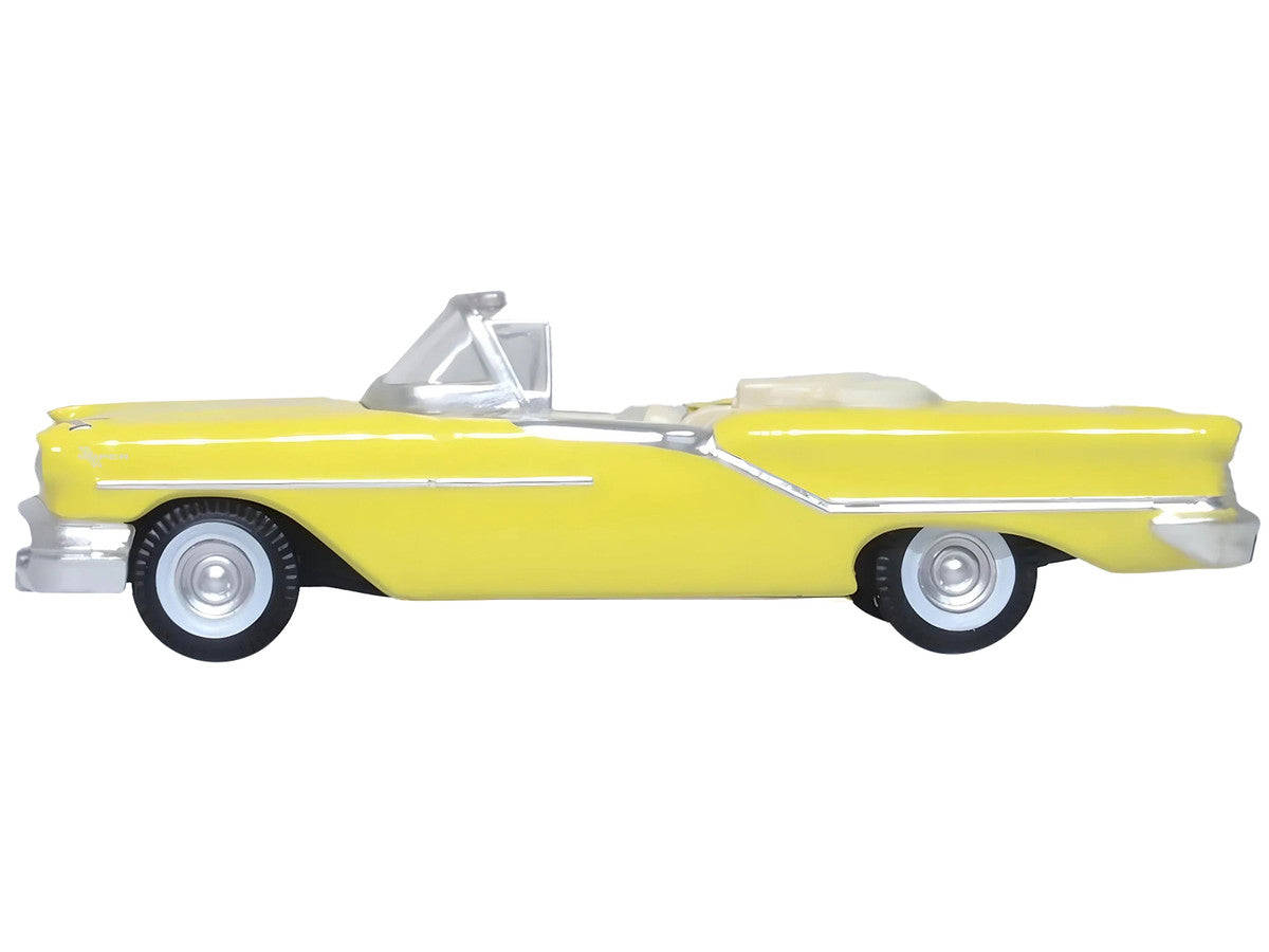 1957 Oldsmobile 88 Convertible Coronado Yellow 1/87 (HO) Scale Diecast Model Car by Oxford Diecast-1