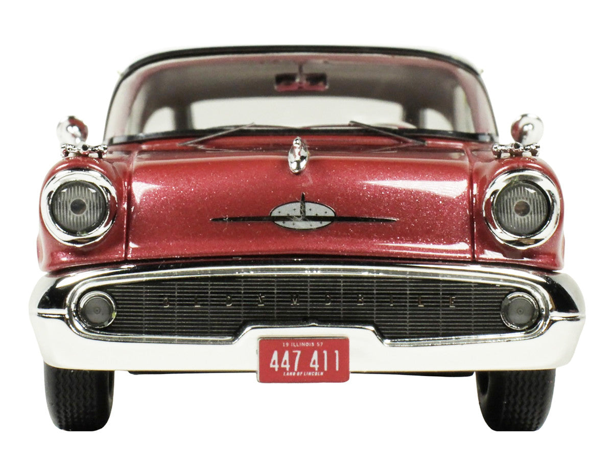 1957 Oldsmobile Starfire Royal Glow Red and Alcan White Limited Edition to 200 pieces Worldwide 1/43 Model Car by Goldvarg Collection-2