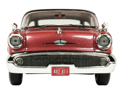 1957 Oldsmobile Starfire Royal Glow Red and Alcan White Limited Edition to 200 pieces Worldwide 1/43 Model Car by Goldvarg Collection-2