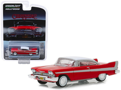 1958 Plymouth Fury Red with White Top "Christine" (1983) Movie "Hollywood Series" Release 23 1/64 Diecast Model Car by Greenlight-0