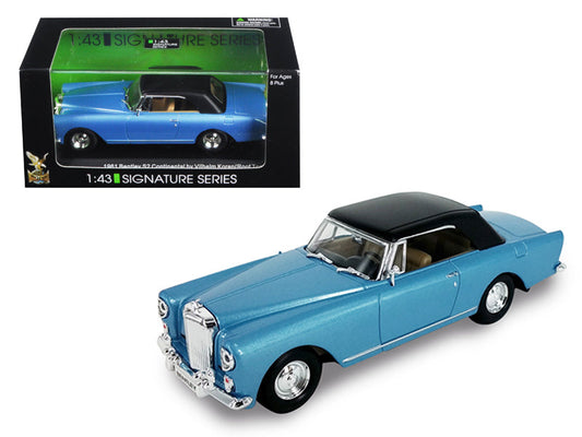 1961 Bentley Continental S2 Park Ward Blue 1/43 Diecast Model Car by Road Signature - Car Models