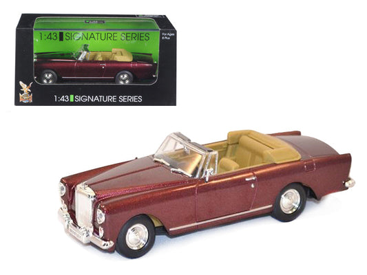 1961 Bentley Continental S2 Park Ward DHC Convertible Burgundy 1/43 Diecast Car Model by Road Signature - Car Models