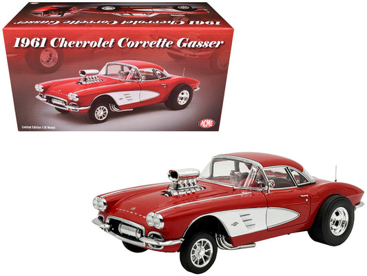 1961 Chevrolet Corvette Gasser Roman Red with Red Interior Limited Edition to 300 pieces Worldwide 1/18 Diecast Model