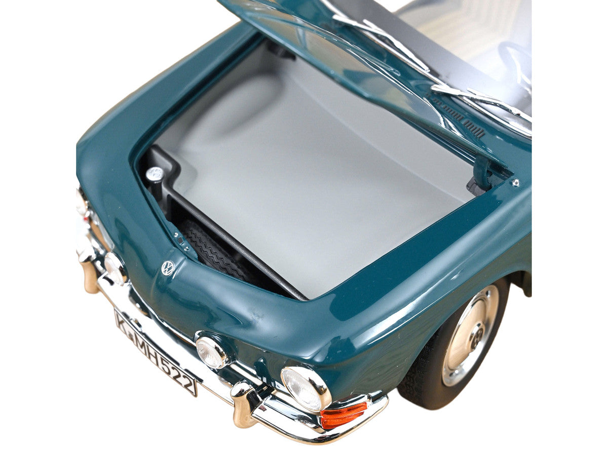 1963 Volkswagen Karmann Ghia 1500 Smaragd Green 1/18 Diecast Model Car by Norev-3