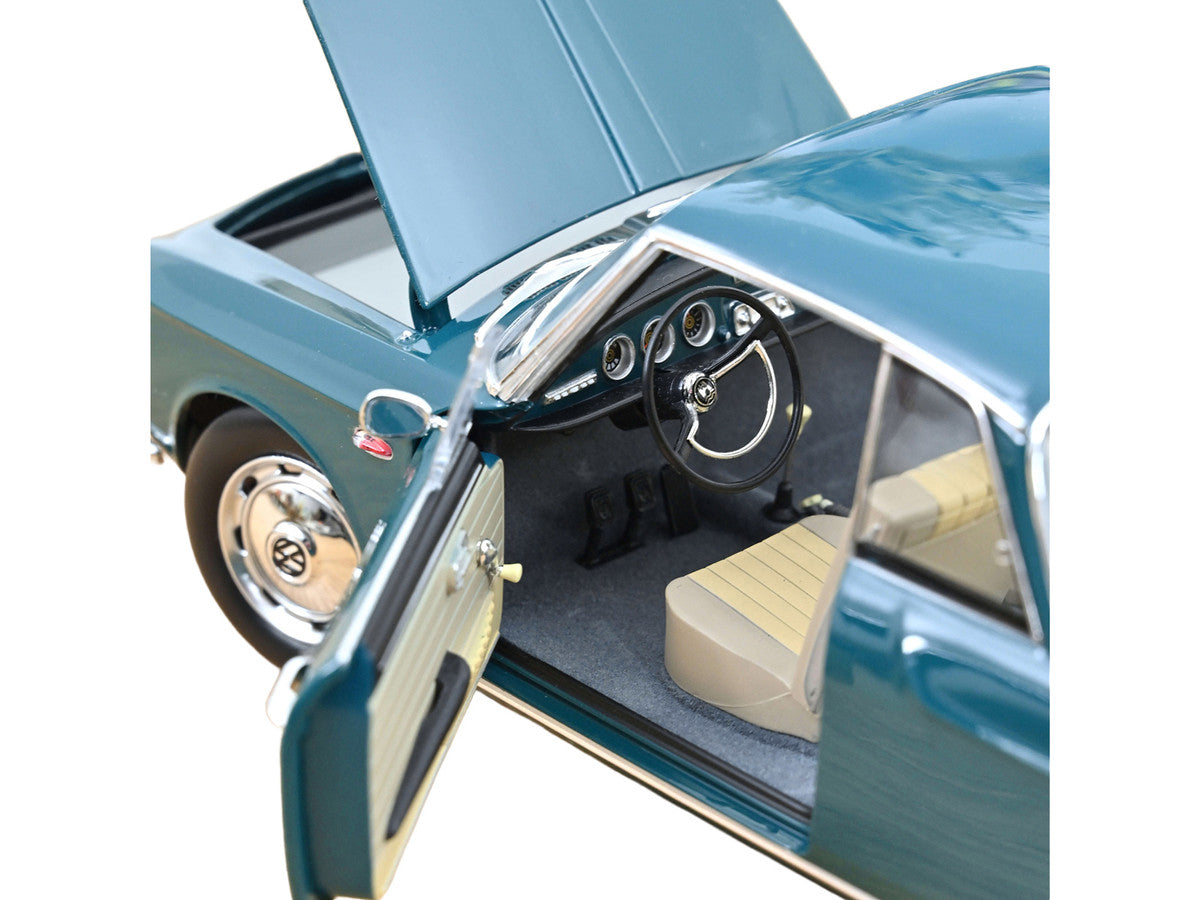 1963 Volkswagen Karmann Ghia 1500 Smaragd Green 1/18 Diecast Model Car by Norev-2