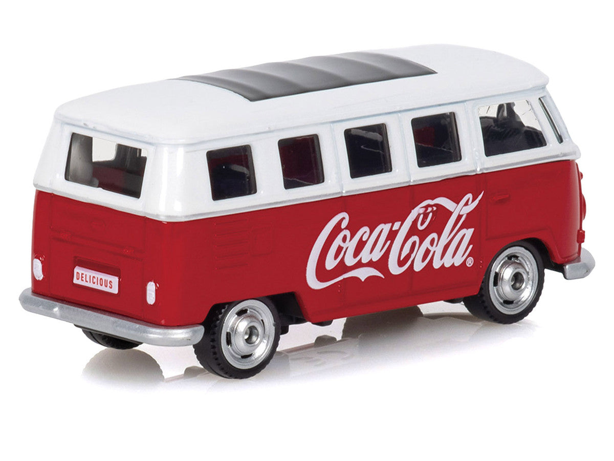1963 Volkswagen Type 2 Van "Coca-Cola" Red and White 1/50 Diecast Model by Motorcity Classics-0