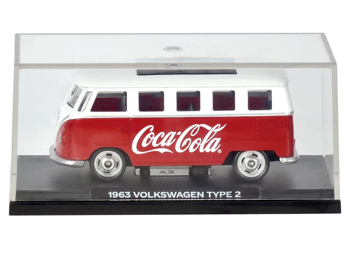 1963 Volkswagen Type 2 Van "Coca-Cola" Red and White 1/50 Diecast Model by Motorcity Classics-2