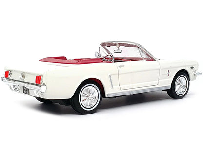 1964 1/2 Ford Mustang Convertible White with Red Interior James Bond 007 "Goldfinger" (1964) Movie "James Bond Collection" Series 1/24 Diecast Model Car by Motormax-2