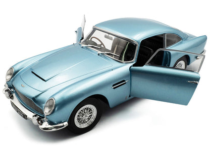 1964 Aston Martin DB5 RHD (Right Hand Drive) Light Blue Metallic 1/18 Diecast Model Car by Solido-3