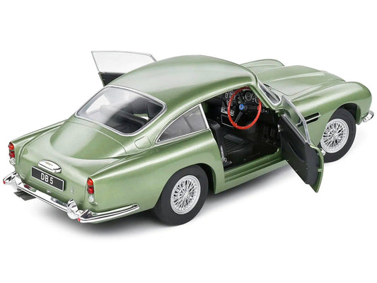 1964 Aston Martin DB5 RHD (Right Hand Drive) Porcelain Green Metallic 1/18 Diecast Model Car by Solido - Car Models