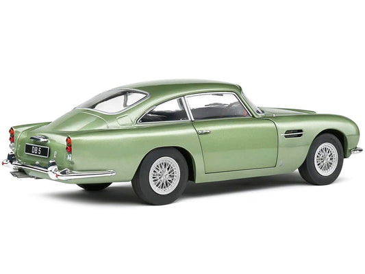 1964 Aston Martin DB5 RHD (Right Hand Drive) Porcelain Green Metallic 1/18 Diecast Model Car by Solido - Car Models
