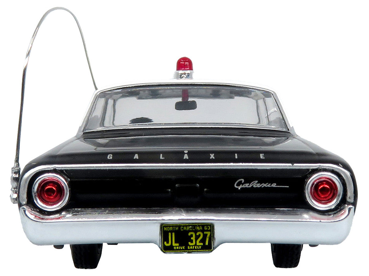 1964 Ford Galaxie 500 Police Car "Mount Airy Mayberry Sheriff" Black and White 1/43 Diecast Model by Iconic Replicas-2