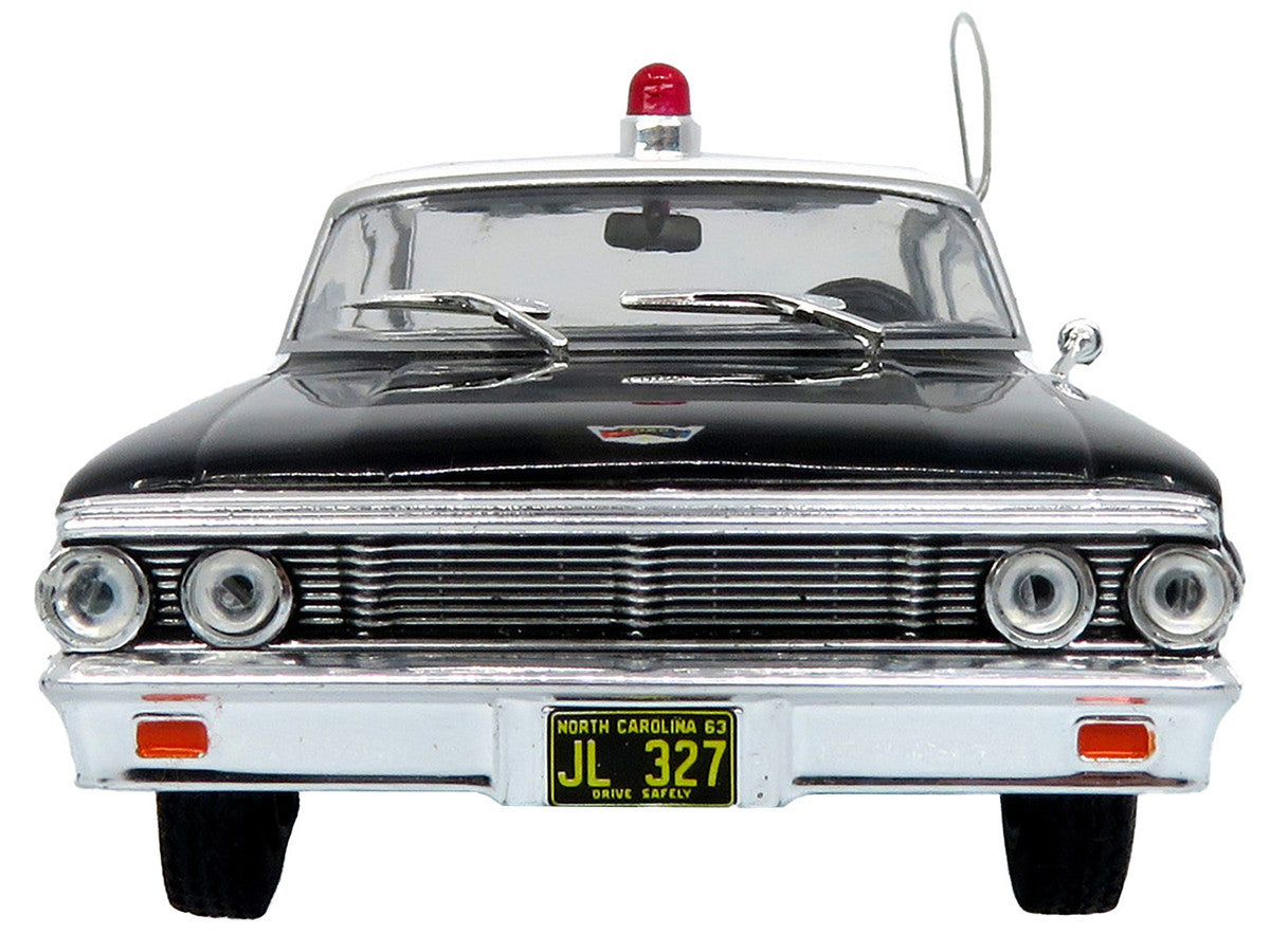 1964 Ford Galaxie 500 Police Car "Mount Airy Mayberry Sheriff" Black and White 1/43 Diecast Model by Iconic Replicas-3