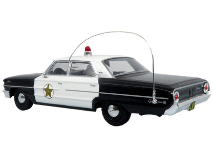 1964 Ford Galaxie 500 Police Car "Mount Airy Mayberry Sheriff" Black and White 1/43 Diecast Model by Iconic Replicas-1