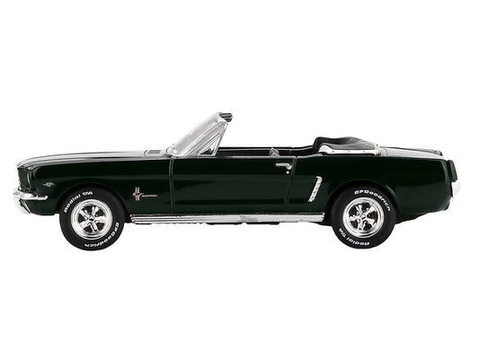 1964 Ford Mustang Convertible Highland Green Limited Edition 1/64 Diecast Model Car by Mini GT-0
