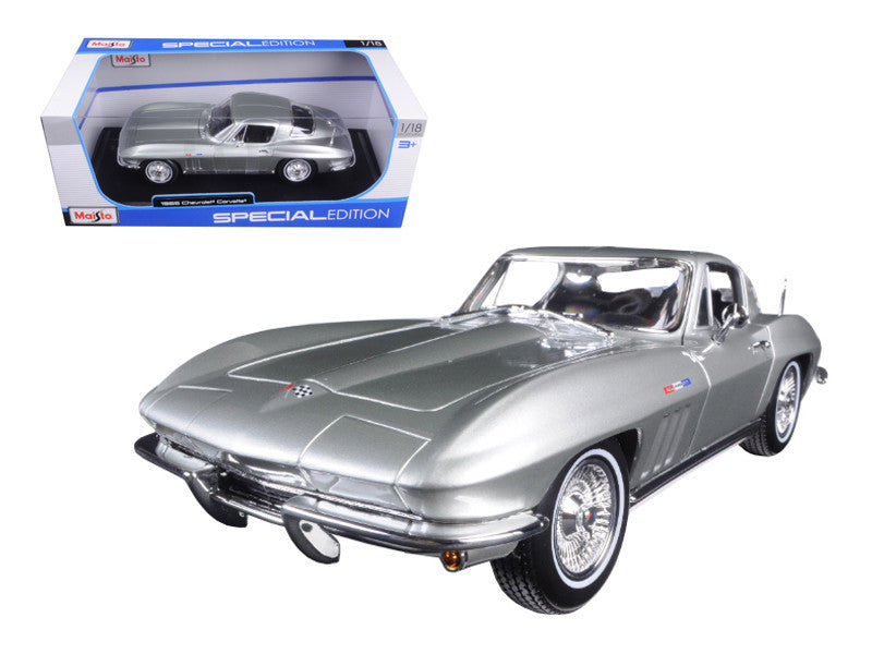 1965 Chevrolet Corvette Silver "Special Edition" 1/18 Diecast Model Car by Maisto-0