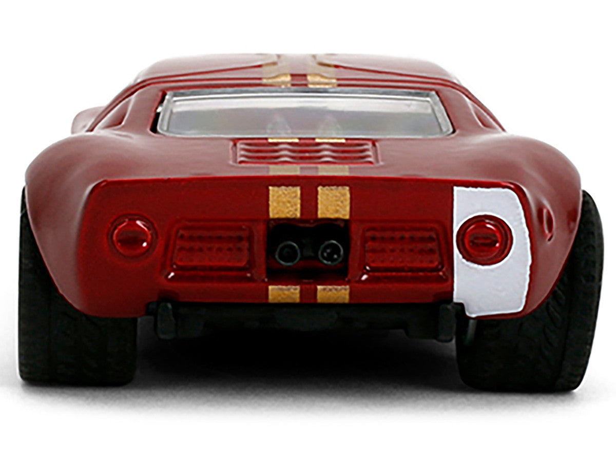 1965 Ford GT40 MK1 #25 Red Metallic with Gold Stripes "Collection" Series 1/64 Diecast Model Car by Majorette-2