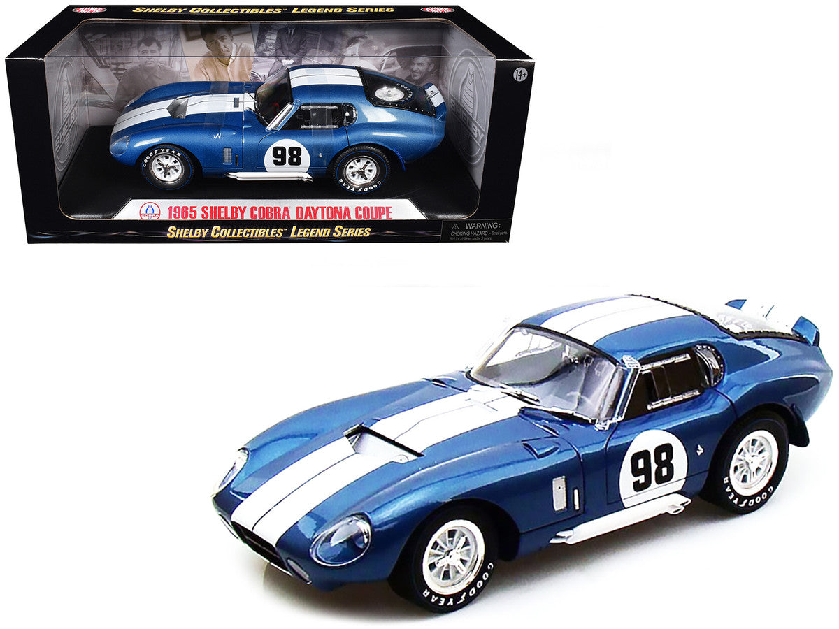 1965 Shelby Cobra Daytona Coupe #98 Blue 1/18 Diecast Model Car by Shelby Collectibles-2