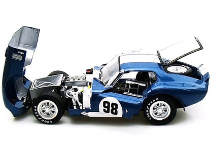 1965 Shelby Cobra Daytona Coupe #98 Blue 1/18 Diecast Model Car by Shelby Collectibles-1