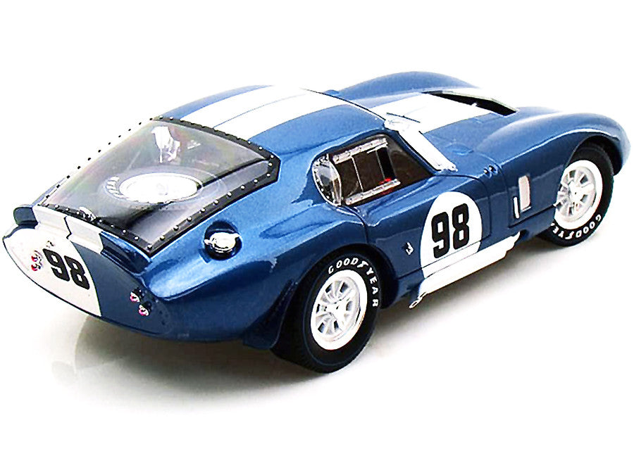 1965 Shelby Cobra Daytona Coupe #98 Blue 1/18 Diecast Model Car by Shelby Collectibles-0