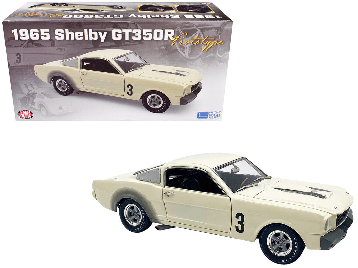 1965 Shelby GT350R Prototype #3 White Limited Edition to 312 pieces Worldwide 1/18 Diecast Model Car by ACME-3
