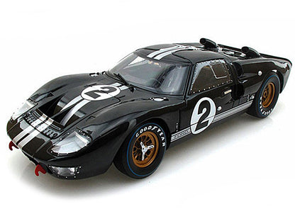 1966 Ford GT-40 MK II #2 Black 1/18 Diecast Model Car by Shelby Collectibles-0
