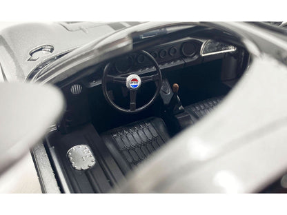 1966 Ford GT-40 MKII #F85 Silver Metallic with Black Stripes 1/18 Diecast Model Car by ACME-1