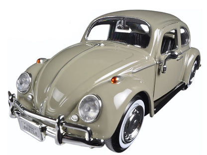 1966 Volkswagen Beetle Beige 1/24 Diecast Model Car by Motormax-1