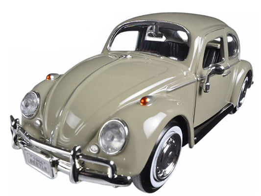 1966 Volkswagen Beetle Beige 1/24 Diecast Model Car by Motormax-1