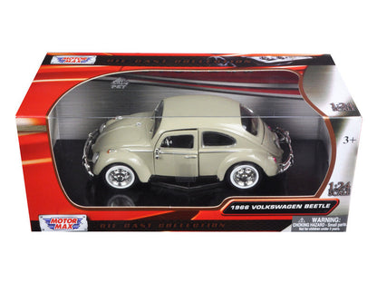 1966 Volkswagen Beetle Beige 1/24 Diecast Model Car by Motormax-2