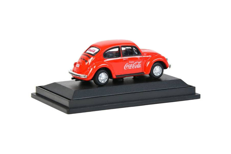 1966 Volkswagen Beetle "Coca-Cola" Red 1/72 Diecast Model Car by Motorcity Classics-1
