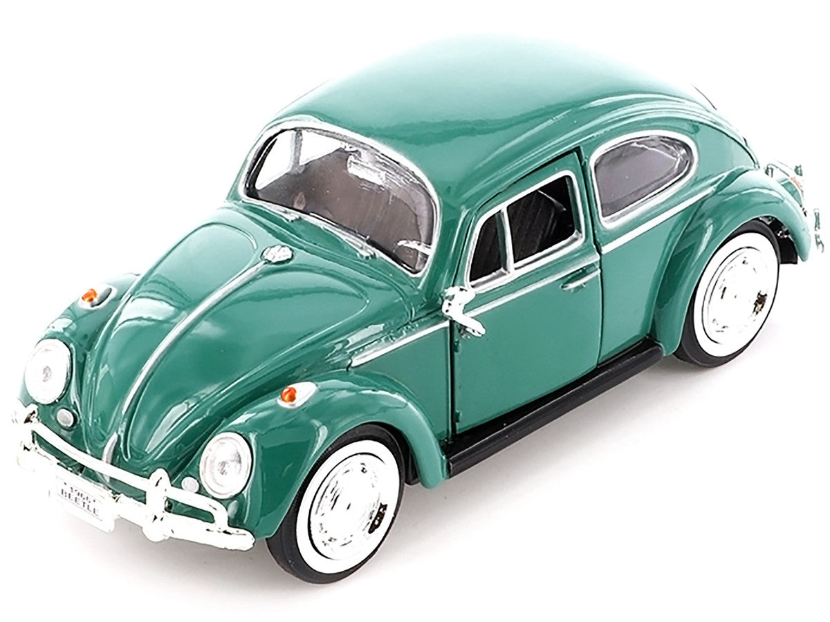 1966 Volkswagen Beetle Green 1/24 Diecast Model Car by Motormax-1