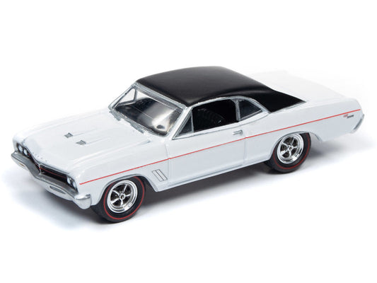 1967 Buick GS 400 White with ’Buick’ City Billboard ’Johnny Lightning 50th Anniversary’ 1/64 Diecast Model Car
