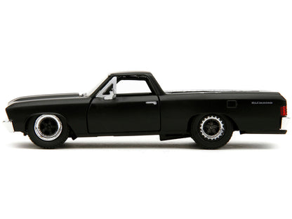1967 Chevrolet El Camino Matt Black "Fast & Furious" Series 1/32 Diecast Model Car by Jada-3