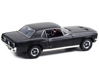 1967 Ford Mustang Coupe Matt Black (Adonis Creed's) "Creed" (2015) Movie 1/18 Diecast Model Car by Greenlight-1