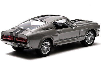 1967 Ford Mustang Custom "Eleanor" Gray Metallic with Black Stripes "Gone in 60 Seconds" (2000) Movie 1/43 Diecast Model Car by Greenlight-2
