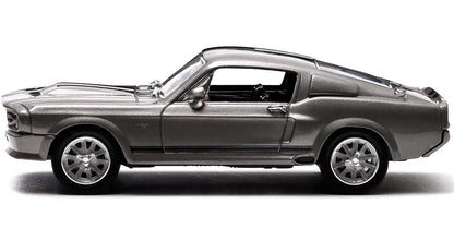 1967 Ford Mustang Custom "Eleanor" Gray Metallic with Black Stripes "Gone in 60 Seconds" (2000) Movie 1/43 Diecast Model Car by Greenlight-1