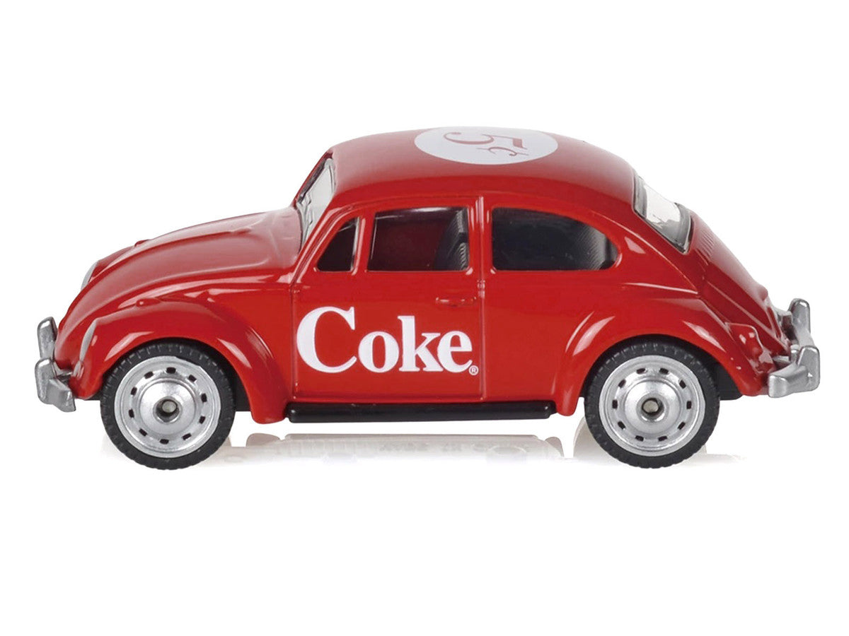1967 Volkswagen Beetle "Coca-Cola" Red 1/50 Diecast Model by Motorcity Classics-1