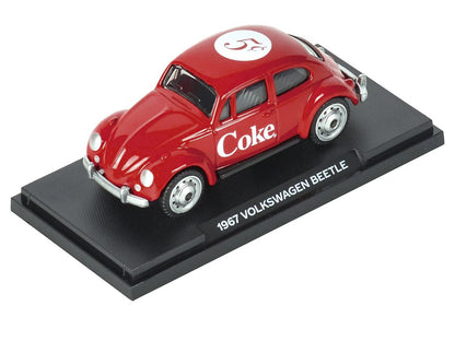 1967 Volkswagen Beetle "Coca-Cola" Red 1/50 Diecast Model by Motorcity Classics-3