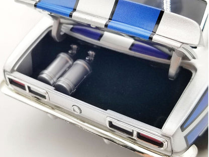 1968 Chevrolet Camaro "Street Machines" Silver Metallic with Graphics Limited Edition to 300 pieces Worldwide 1/18 Diecast Model Car by ACME-0