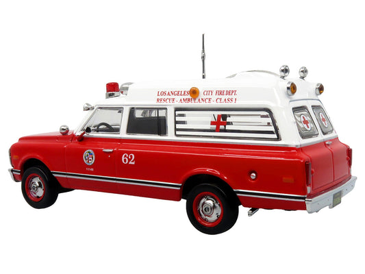 1969 Chevrolet C-10 Ambulance ’Los Angeles City Fire Department’ Red and White ’5 Alarm’ Series Limited Edition 1/50
