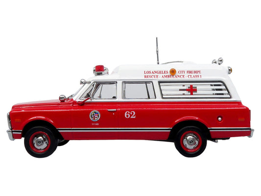 1969 Chevrolet C-10 Ambulance ’Los Angeles City Fire Department’ Red and White ’5 Alarm’ Series Limited Edition 1/50