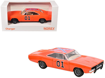 1969 Dodge Charger #01 "General Lee" Orange 1/43 Diecast Model Car by Norev-0