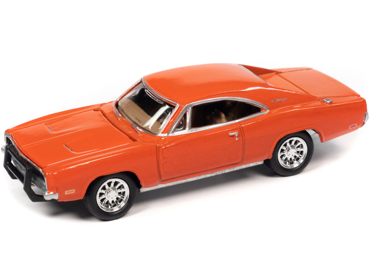 1969 Dodge Charger R/T Orange "Country Charger" 1/64 Diecast Model Car by Johnny Lightning-1