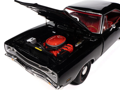 1969 Dodge Coronet Super Bee "Muscle Car & Corvette Nationals" (MCACN) Black with Red Interior "American Muscle" Series 1/18 Diecast Model Car by Auto World-2