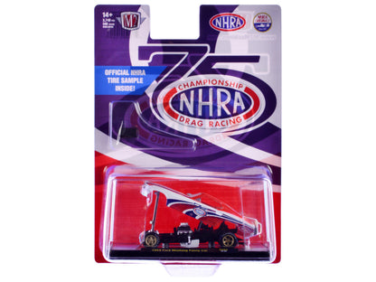 1969 Ford Mustang Funny Car "NHRA 75 Years" Red and White with Graphics Limited Edition to 3740 pieces Worldwide 1/64 Diecast Model Car by M2 Machines-2