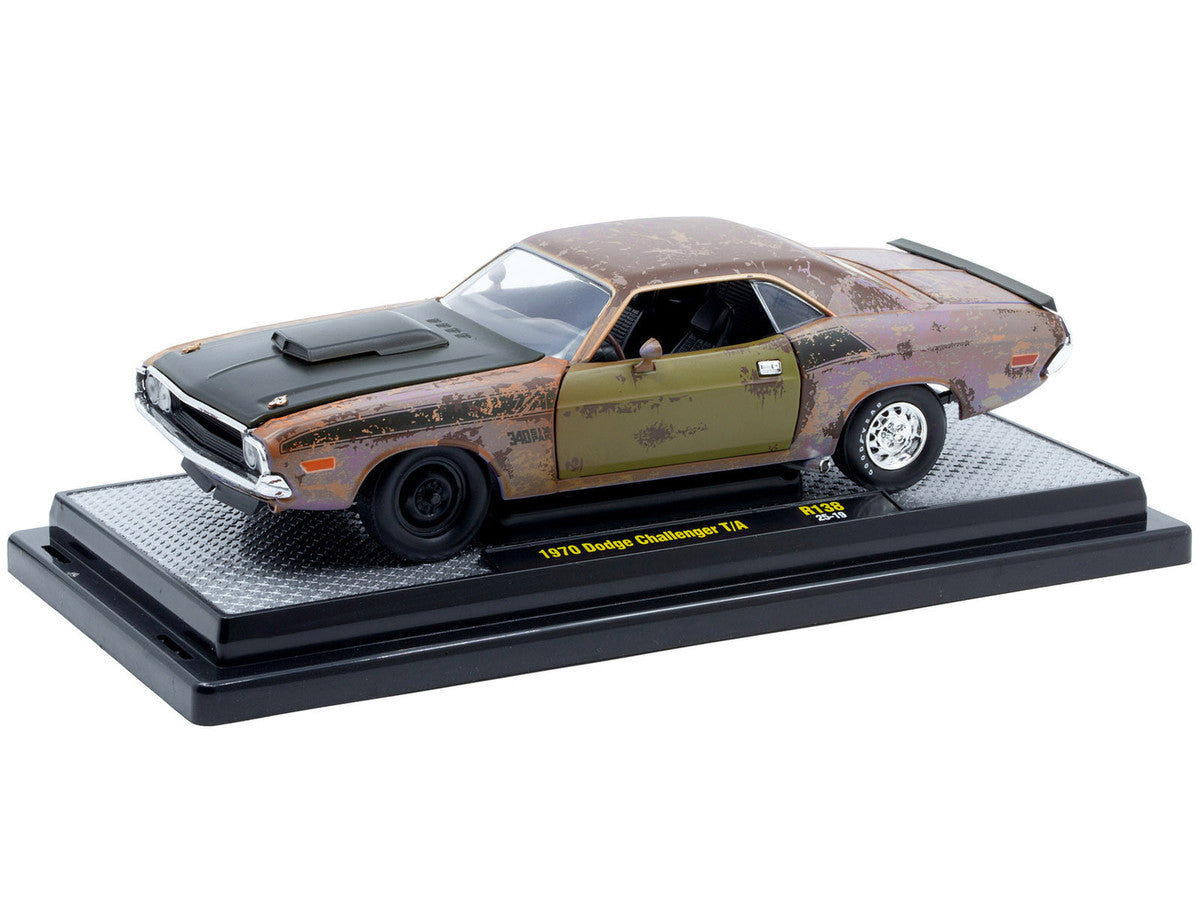 1970 Dodge Challenger T/A Rusted Limited Edition to 4050 pieces Worldwide 1/24 Diecast Model Car by M2 Machines-0