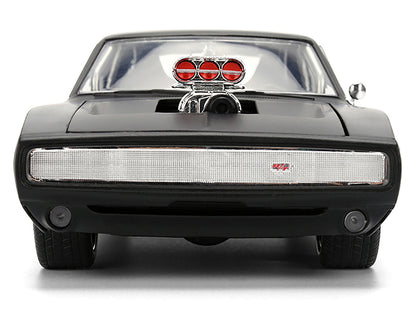 1970 Dodge Charger R/T Matt Black "Fast & Furious" (2009) Movie "Fast & Furious" Series 1/24 Diecast Model Car by Jada-4