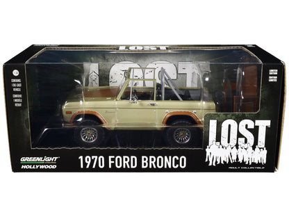 1970 Ford Bronco Gold Metallic with Brown Hood and Top  "Lost" (2004-2010) TV Series "Hollywood" Series 20 1/24 Diecast Model Car by Greenlight-2