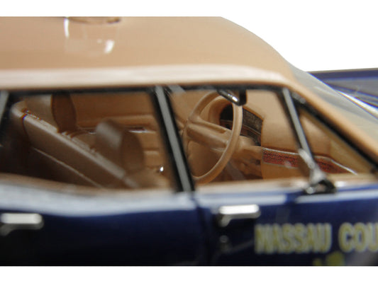 1970 Ford Country Squire Wagon Police Car "Nassau County Police Department" Blue and Tan Limited Edition to 200 pieces Worldwide 1/43 Model Car by Goldvarg Collection-1